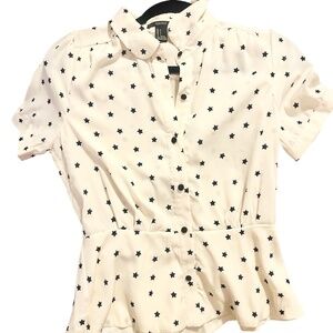 Forever 21 Peplum stars Blouse S